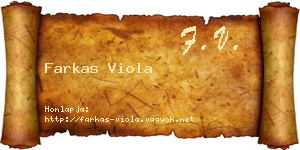 Farkas Viola névjegykártya
