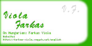 viola farkas business card